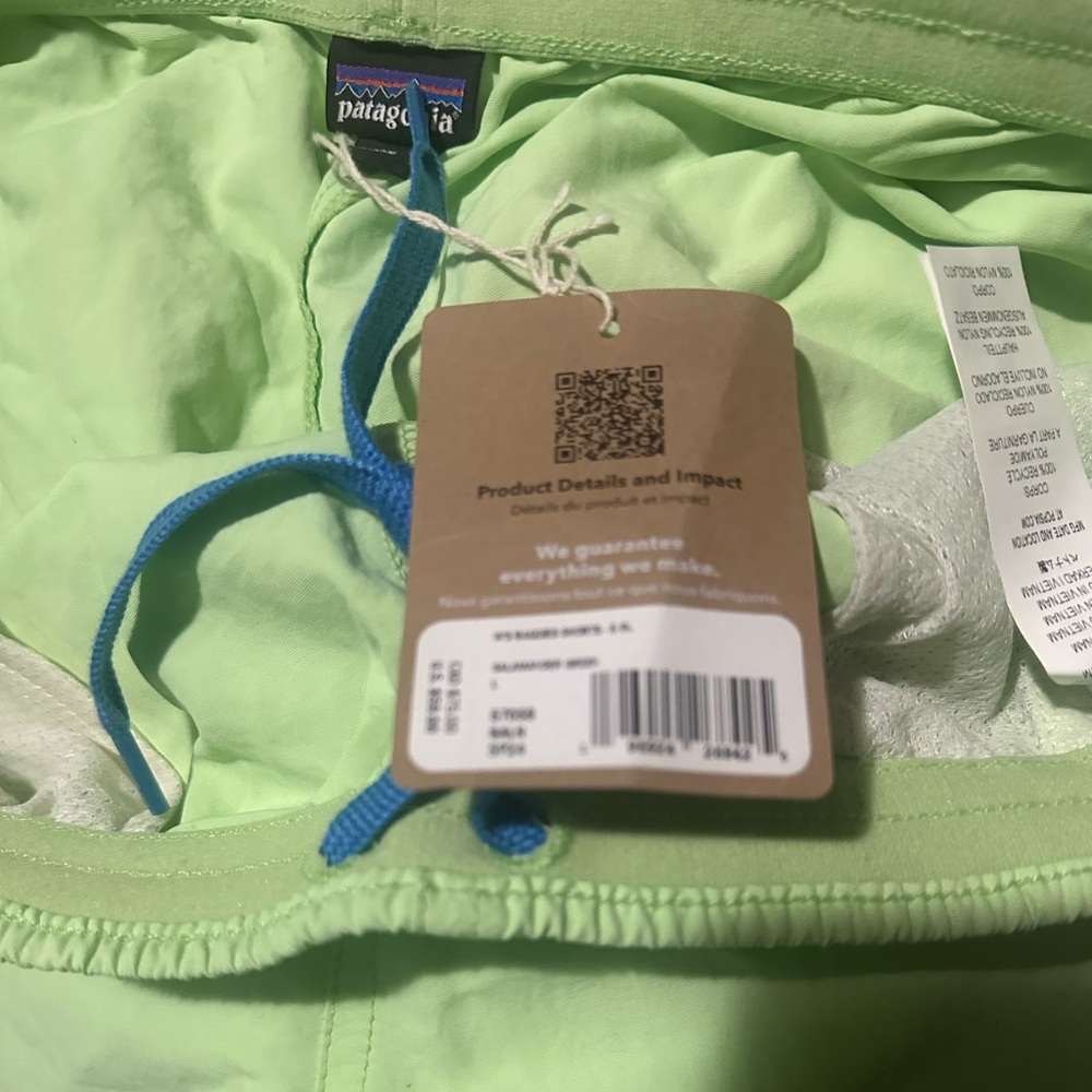 NWT! Patagonia Women's 5” Baggies Shorts Large Salamander Green - Picture 6 of 10